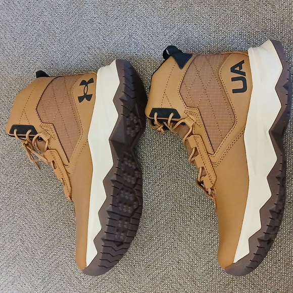 New Under Armour GS Stellar G2 6" Tan Brown Boots, Size 6 Youth - Picture 5 of 10